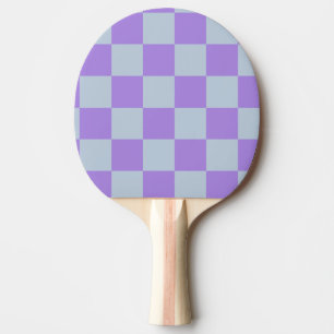 Raquette De Ping Pong Bleu doux et À damiers lavande