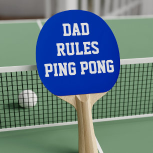 Raquette De Ping Pong Bleu et blanc papa Règles Ping Paddle