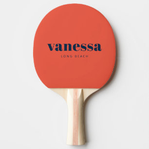 Raquette De Ping Pong Bleu Fond Marin Complet Minimaliste Moderne Classi