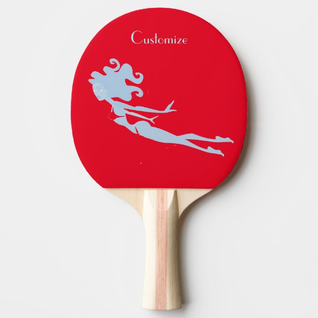 Raquette De Ping Pong Bleu Mermaid Swimmer Thunder_Cove (Devant)