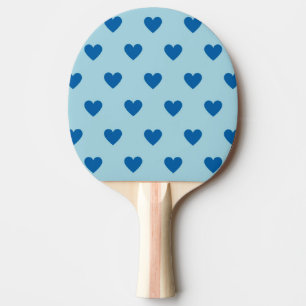 Raquette De Ping Pong Bleu mignon simple Motif de coeur