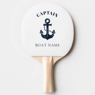 Raquette De Ping Pong Bleu Nautique Personnalisé Nom de Bateau