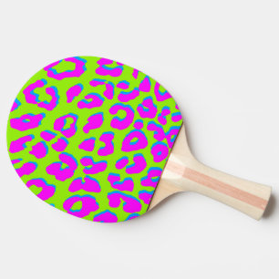 Raquette De Ping Pong Bleu rose Empreinte de léopard