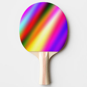 Raquette De Ping Pong Bleu rose ombre couleur d'eau abstrait pastel arc-