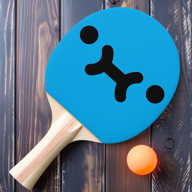 Raquette de Ping Pong Bleue avec une Moue Mignonne (Créateur téléchargé)