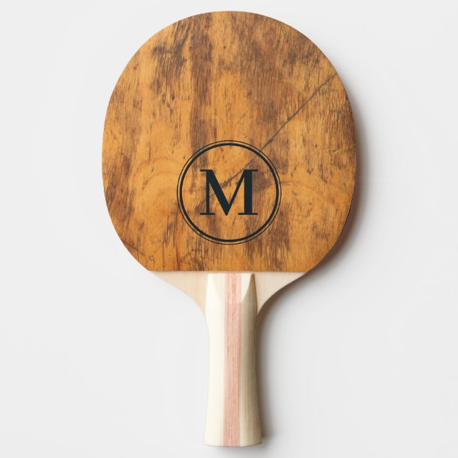Raquette De Ping Pong Bloc de Découpage Monogramme (Devant)