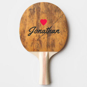 Raquette De Ping Pong Bloc de Découpage Vintage Heart Signature