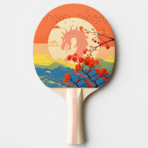 RAQUETTE DE PING PONG BLOSSOM NATURE MOUNTAINE DRAGON