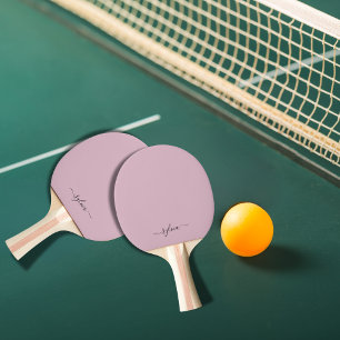 Raquette De Ping Pong Blush Dusty Rose rose moderne fille Monogramme Nom