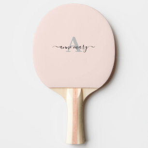 Raquette De Ping Pong Blush rose Personnalisé Nom Monogramme Cadeau Favo
