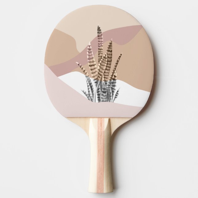 Raquette De Ping Pong Boho Abstrait Moderne Succulente (Devant)