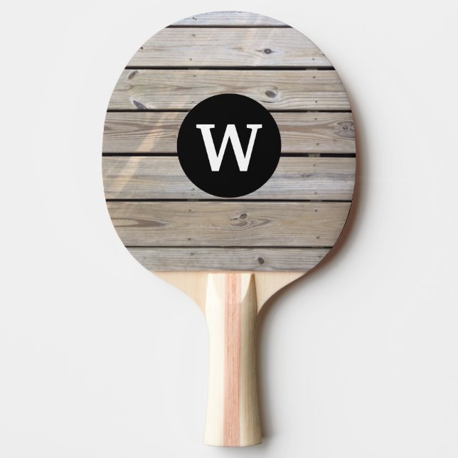 Raquette De Ping Pong Bois à monogramme  (Devant)