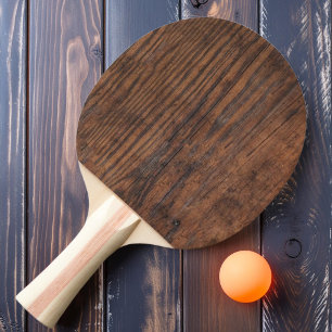Raquette De Ping Pong Bois foncé noyer rustique