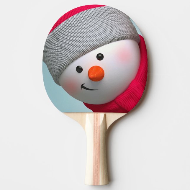 Raquette de Ping Pong / Bonhomme de neige (Devant)