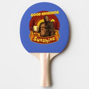 Raquette De Ping Pong Bonjour Soleil Bigfoot Café Humour Art