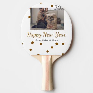 Raquette De Ping Pong Bonne année Père célibataire ajouter photo nom bru