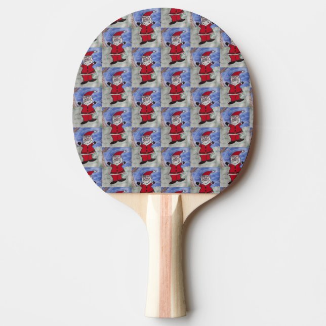 Raquette De Ping Pong Bonne Père Noël (Devant)