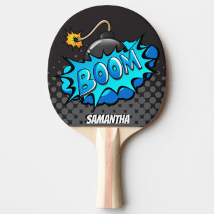 Raquette De Ping Pong Boom d'image tramée ! Palette personnalisée par