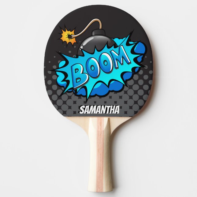Raquette De Ping Pong Boom d'image tramée ! Palette personnalisée par (Devant)
