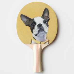 Raquette De Ping Pong Boston Terrier Peinture - Cute Original Chien Art
