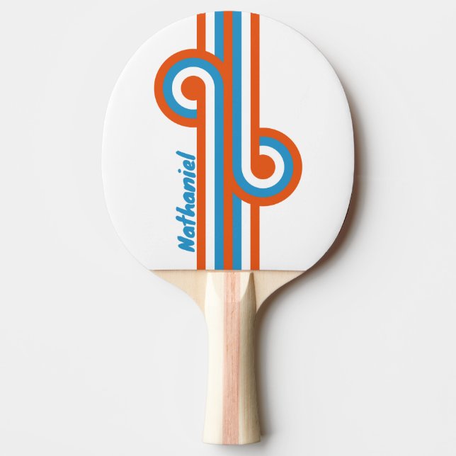 Raquette De Ping Pong Boucle Nostalgique d'Été avec Nom (Devant)