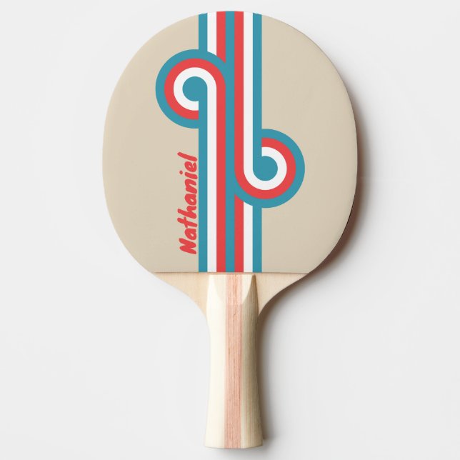 Raquette De Ping Pong Boucle Rayée Cloud Chaser avec Nom (Devant)