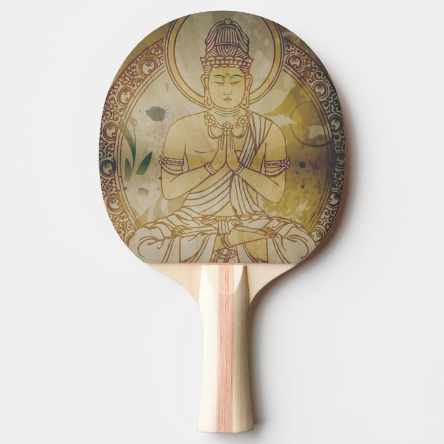 Raquette De Ping Pong Bouddha grunge vintage (Devant)