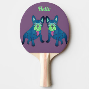 Raquette De Ping Pong Bouledogue français dit Hello French Bulldog