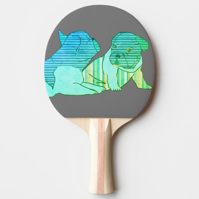 Raquette De Ping Pong Bouledogues français  (Devant)