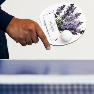 Raquette De Ping Pong Bouquet de lavande aquarelle personnalisé