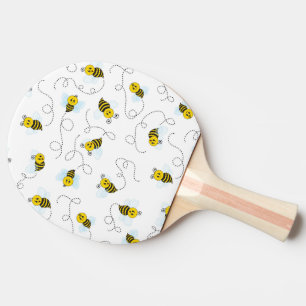 Raquette De Ping Pong Bourdon Volant Jaune Noir Abeille Bourdon