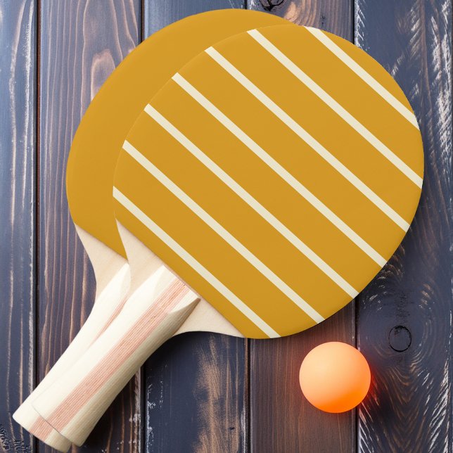 Raquette De Ping Pong Bouton d'Or Brûlé Rayé et Uni  (Créateur téléchargé)