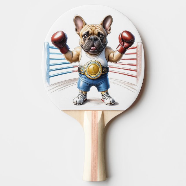Raquette De Ping Pong Boxe de bouledogue français Bouledogue français  (Devant)