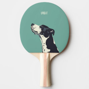 Raquette De Ping Pong Boxe noire et blanche