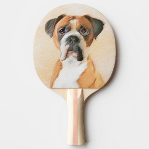 Raquette De Ping Pong Boxer Dog Peinture Non Décroché Art animal origina