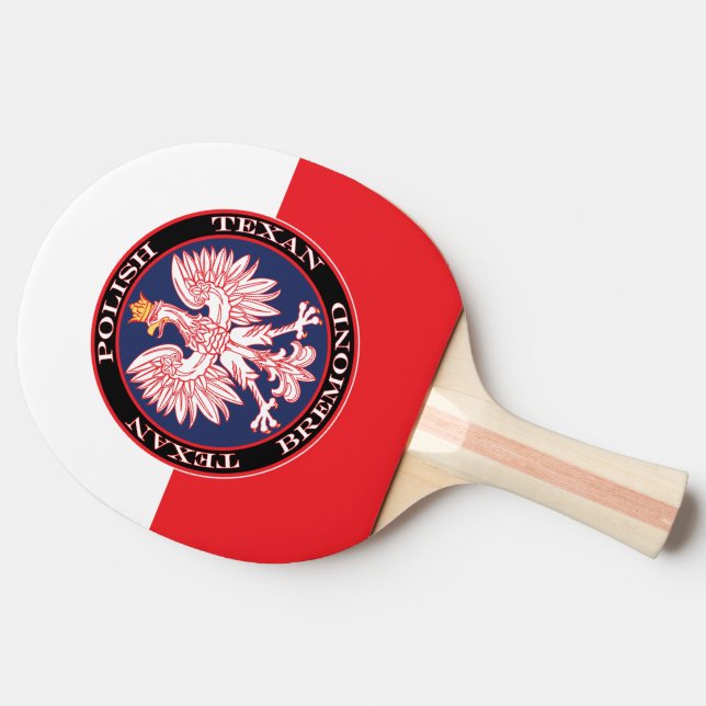 Raquette De Ping Pong Bremond Round Polonais Texan (Côté)