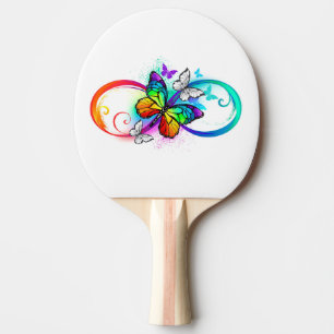 Raquette De Ping Pong Bright infinity with rainbow butterfly