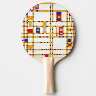 Raquette De Ping Pong Broadway Boogie Woogie Piet Mondrian