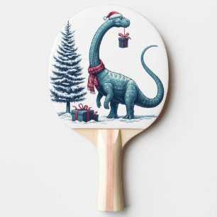 Raquette De Ping Pong Brontosaurus dinosaure de Noël