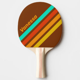 Raquette De Ping Pong Brouillard au sol forestier avec bandes en angle e