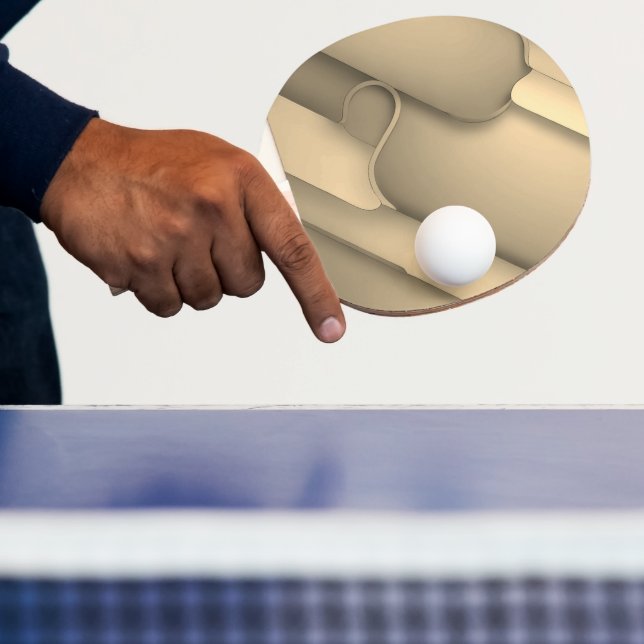 Raquette De Ping Pong Brown Hues Art moderne (Insitu)