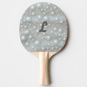 Raquette De Ping Pong Bubbles Perles Dentelle Monogramme Ping Paddles
