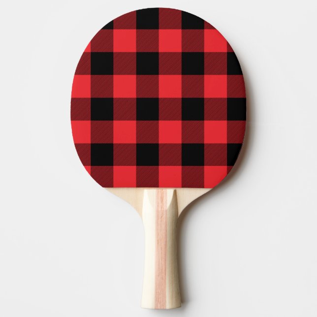 Raquette De Ping Pong Buffalo Plaid Red Black Check (Devant)