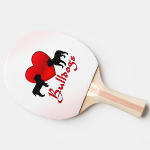 Raquette De Ping Pong Bulldogs de coeur