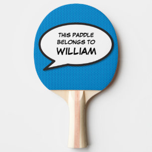 Raquette De Ping Pong Bulle de dialogue moderne cool personnalisée
