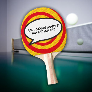 Raquette De Ping Pong Bulle de dialogue personnalisée drôle Moderne Cool