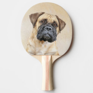 Raquette De Ping Pong Bullmastiff Peinture - Joli chien d'origine art