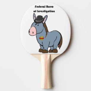 Raquette De Ping Pong Bureau fédéral d'enquête du FBI Dessin d'âne