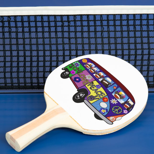 Raquette De Ping Pong Bus de la Paix du Singe Chaussette  (Insitu)