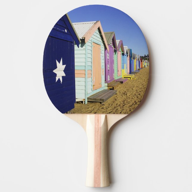 Raquette De Ping Pong Cabanes de bain, plage de Middle Brighton, Port (Devant)